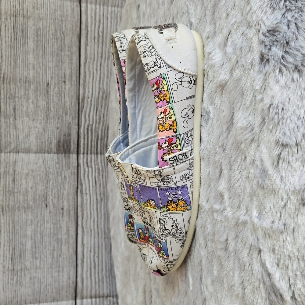 Bobs Garfield Print Slip On Flats, Girls Size 5, Decent Condition - Picture 2 of 9